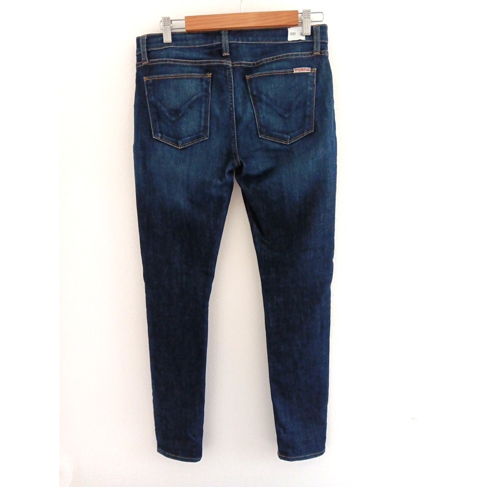 Hudson Krista Jeans Women 28 Stretch Dark Wash Straight Whiskered Sporty Classic - Picture 5 of 11